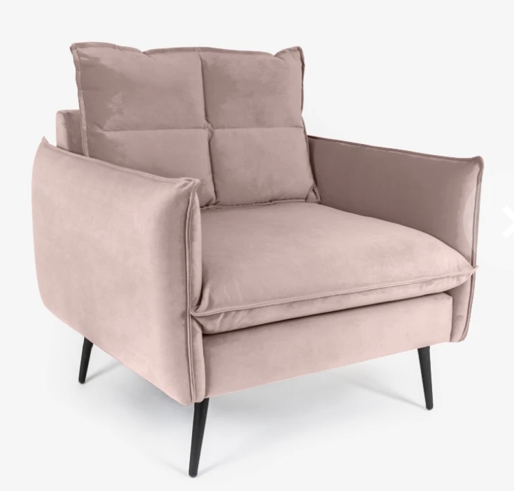 Blush Velvet Armchair