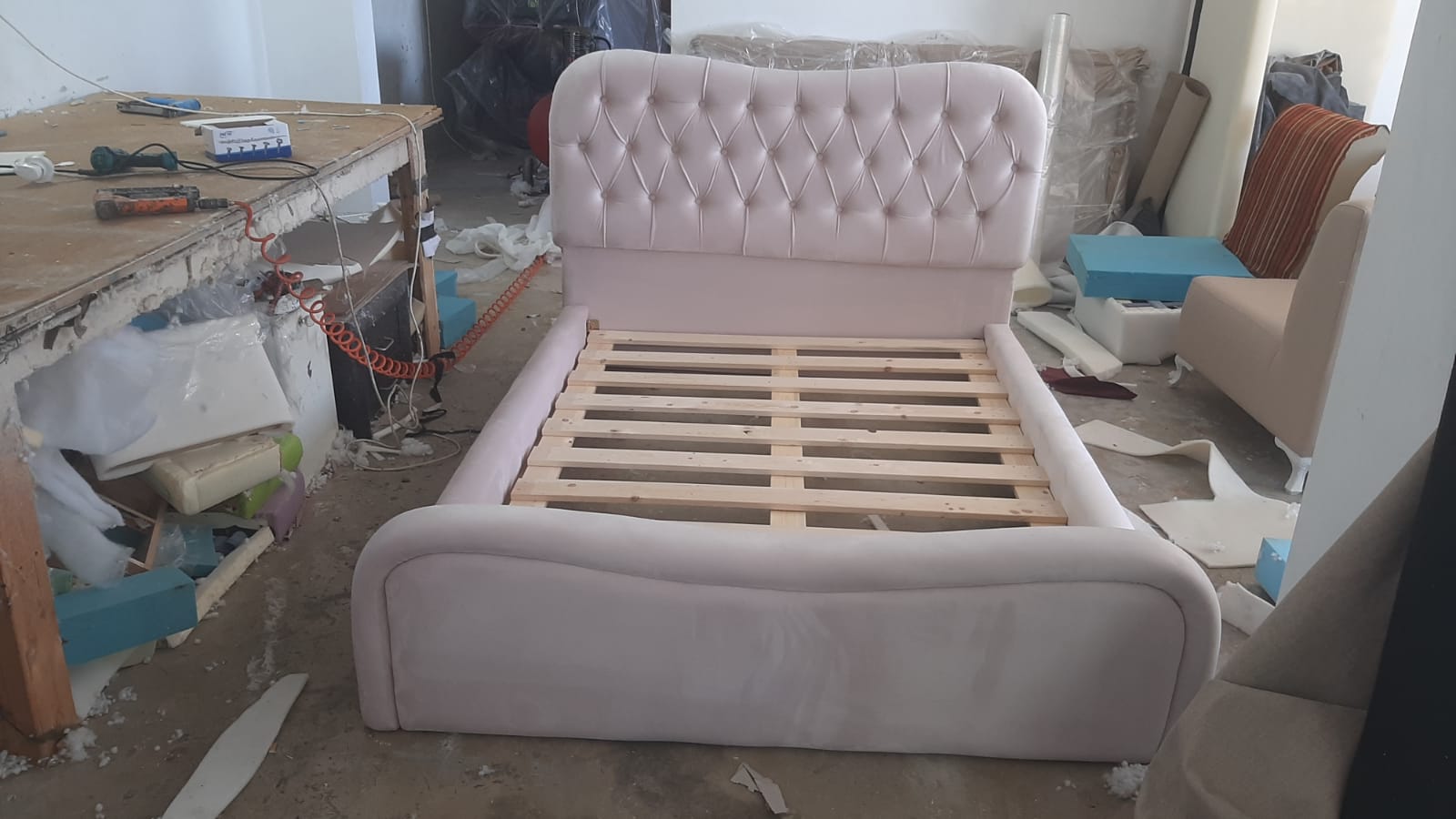 Rose Tufted Bed Frame